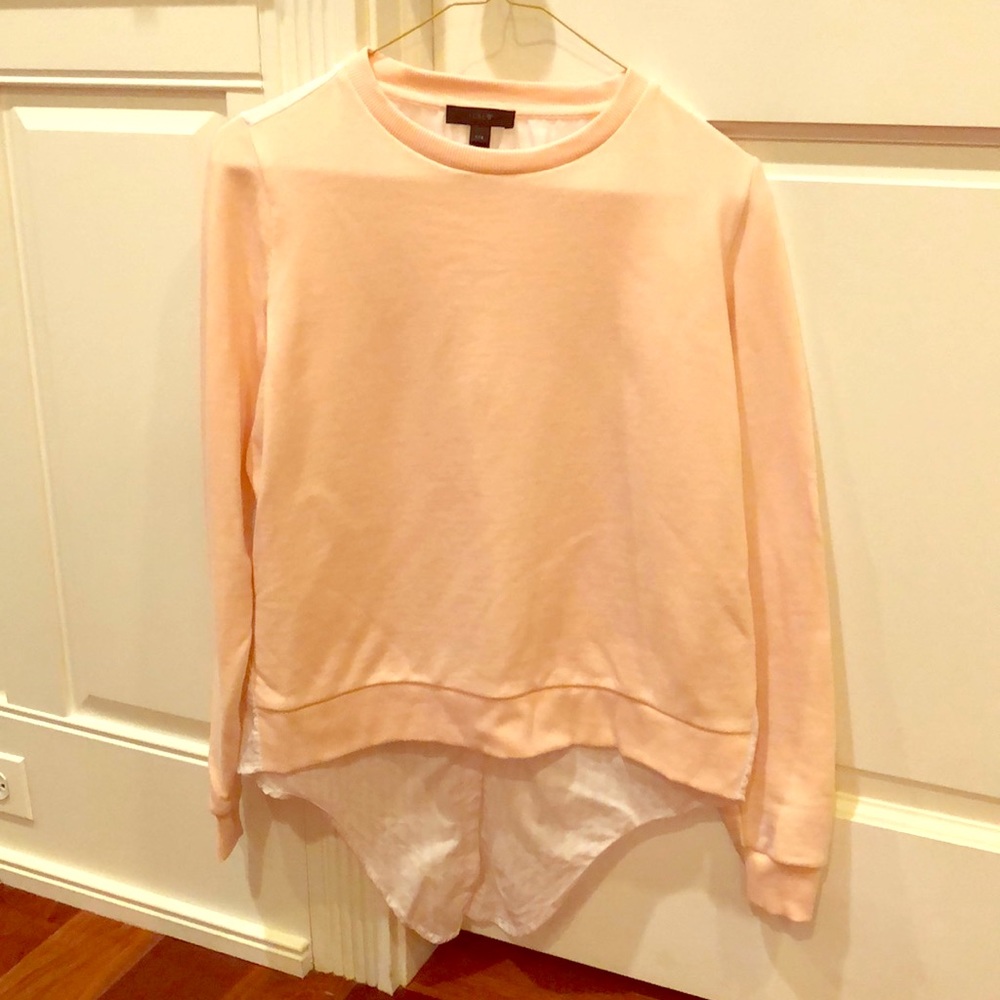 J Crew Peach sweatshirt with strip back size xxs